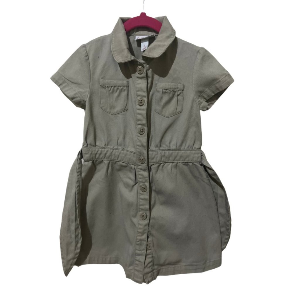 French Toast Girls Size 5T School Uniform Dress Belt Tie A Line Short Sleeves
